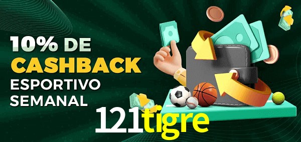 10% de bônus de cashback na 121tigre
